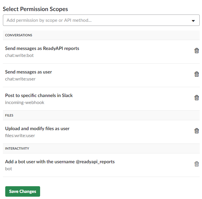 Permission scopes