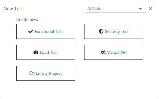 ReadyAPI Interface: New Test Tile ReadyAPI Interface: New Test Tile