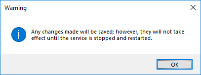MS SQL Express: The restart warning