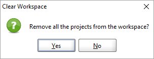 Clearing the workspace