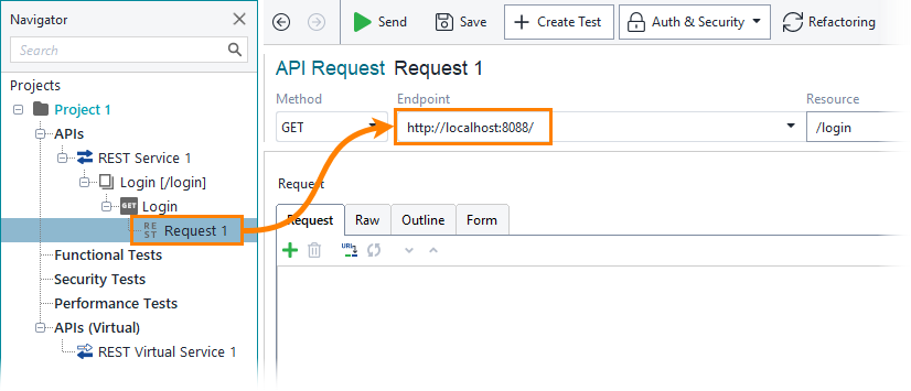 Service virtualization and API testing: Setting the endpoint