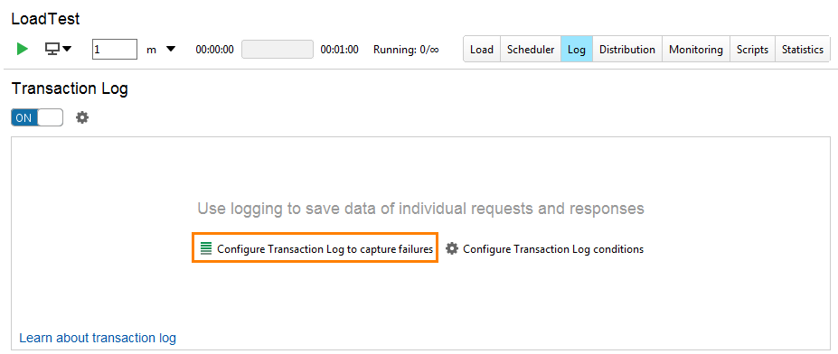 API load testing with ReadyAPI: Configuring Request Logging