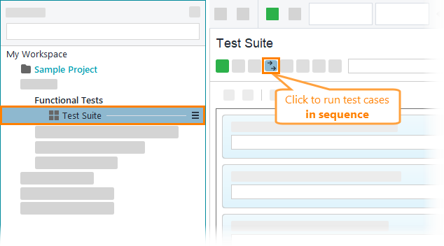 Run test cases in sequence