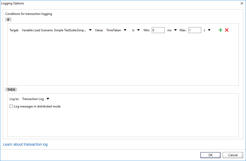 API load testing with ReadyAPI: The Logging Options Dialog
