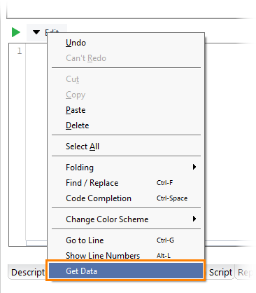 The Get Data function