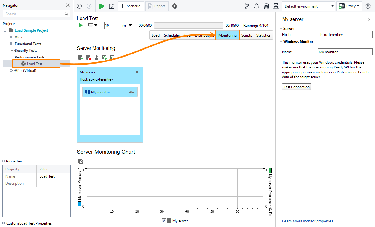 Monitoring page