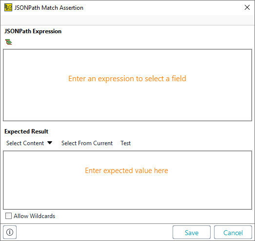 Proeprties of an assertion that verifies JSON responses