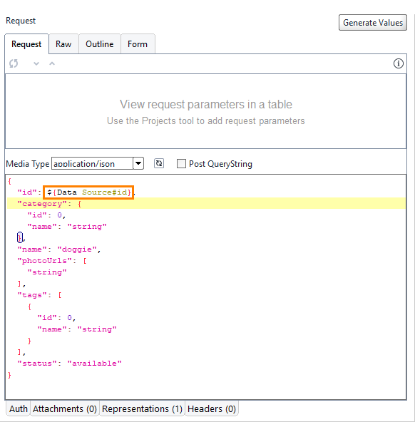 Pass data to JSON body: JSON body with property expansion Pass data to JSON body: JSON body with property expansion