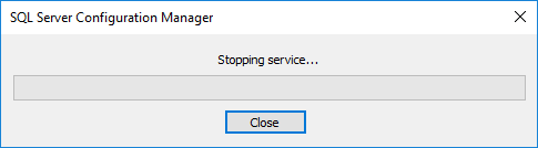 MS SQL Express: Stopping the server