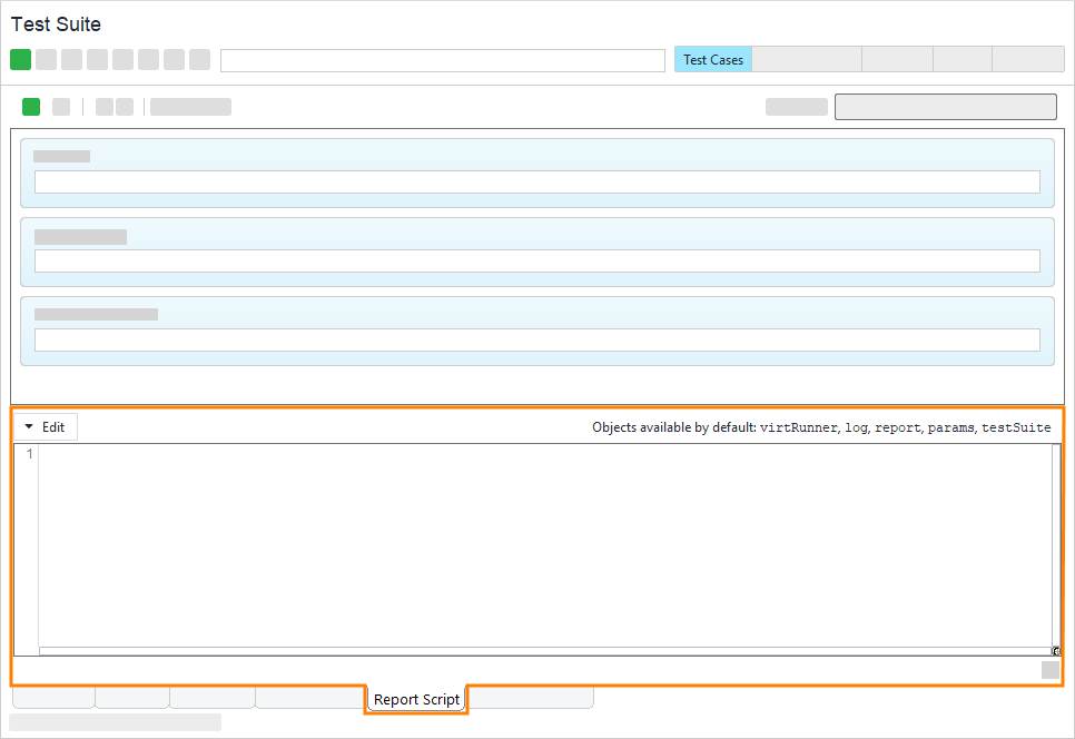 Report Script tab