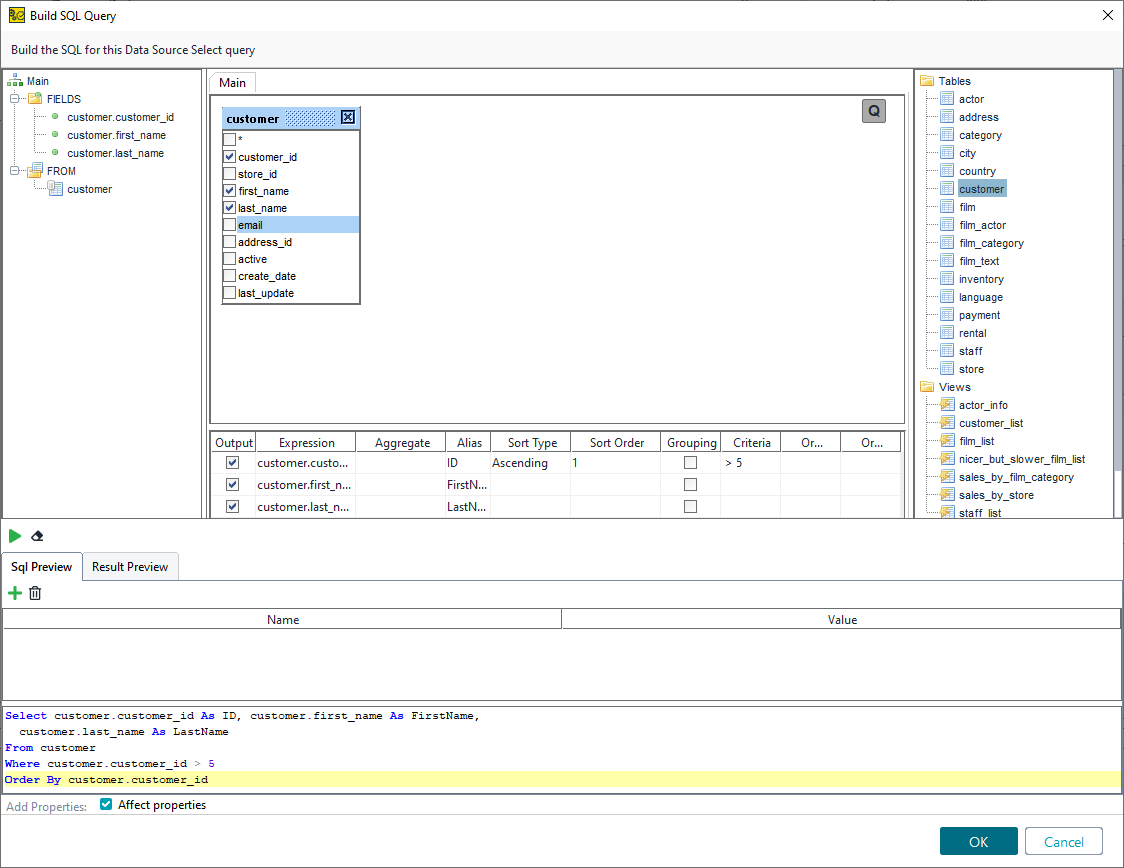 ReadyAPI Data-Driven Testing: Query Wizard