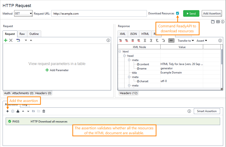 ReadyAPI: The HTTP Download Resources assertion