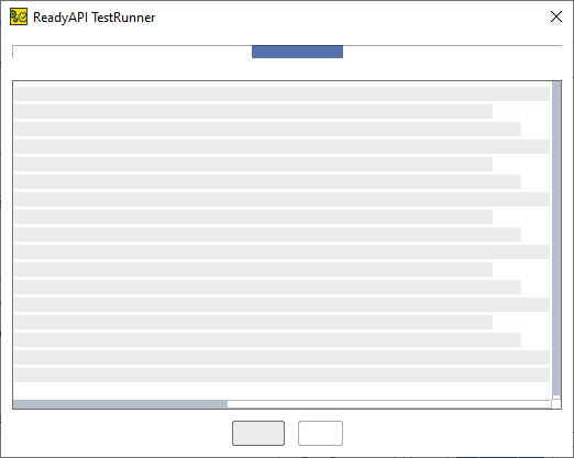 The Test log window