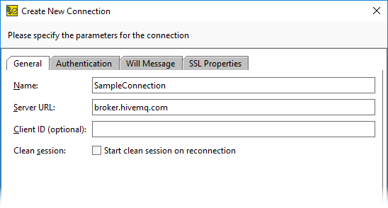 ReadyAPI: The Create New Connection dialog