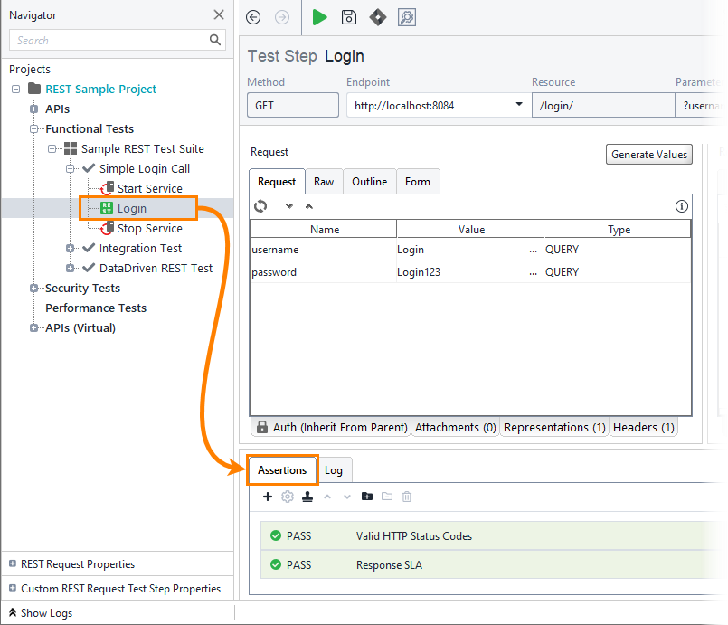 ReadyAPI: The Assertions panel in ReadyAPI