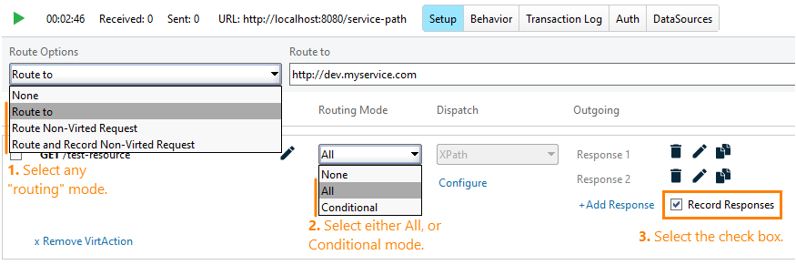 Service virtualization and API testing: Recording real API responses