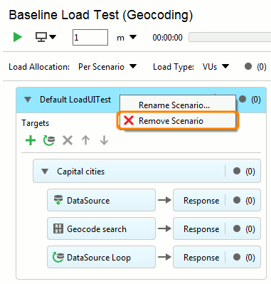 Remove a scenario Remove a scenario