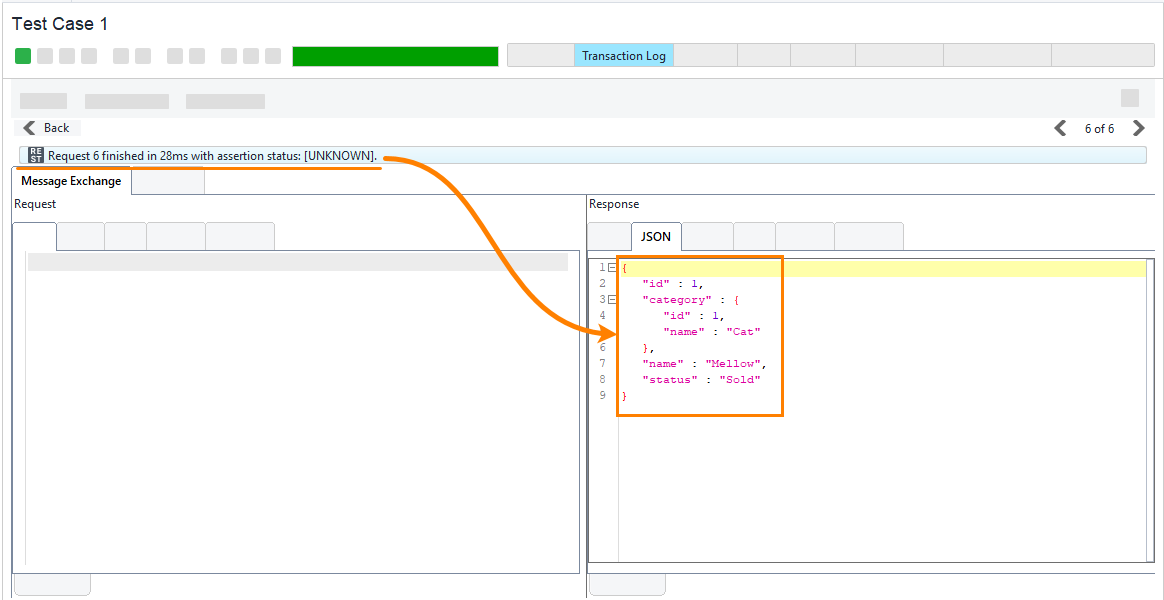 Viewing virtual service response that exceeds data source capacity