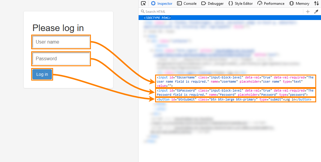 OAuth 2.0 Automation: Inspecting a web page