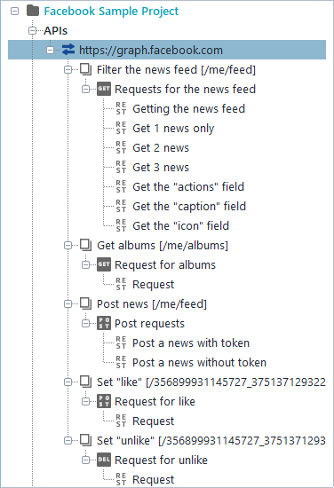 Facebook API project structure Facebook API project structure