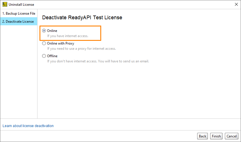 Deactivate License