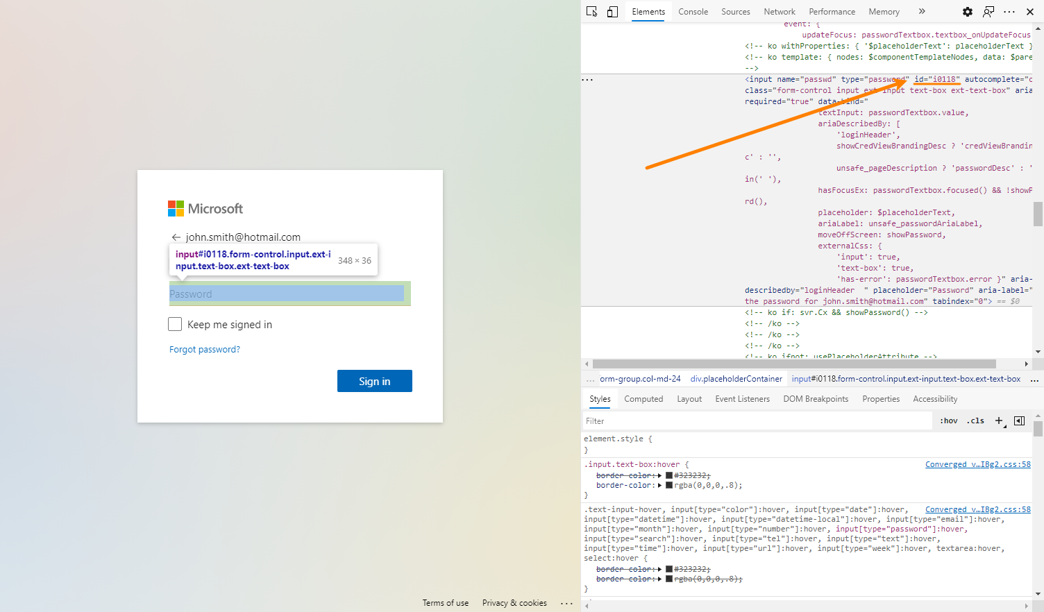 Azure authorization automation in ReadyAPI: Inspect password screen