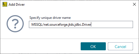 ReadyAPI: Entering the JDBC connection name