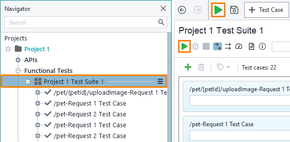 Functional web service testing with ReadyAPI: Running a Test Suite or Project