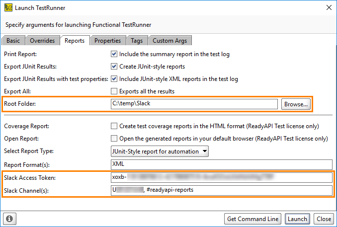 Reports tab