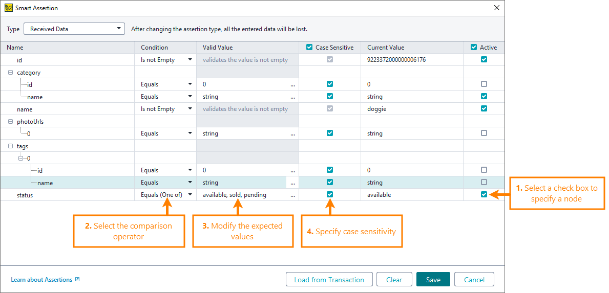 ReadyAPI: Configuring the Smart Assertion