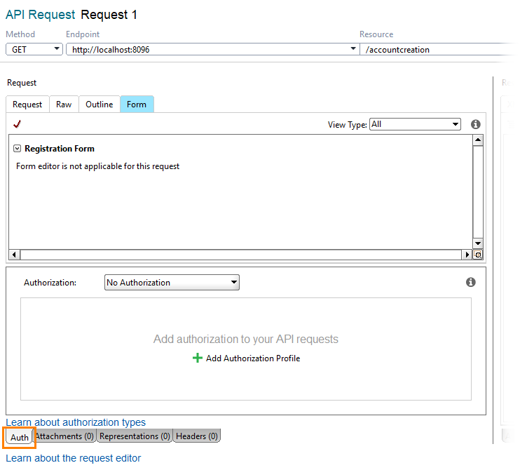 OAuth 2.0: Auth Tab
