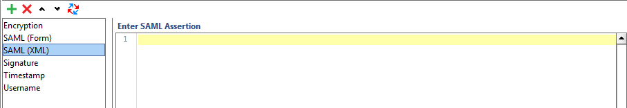 SAML (XML) entries