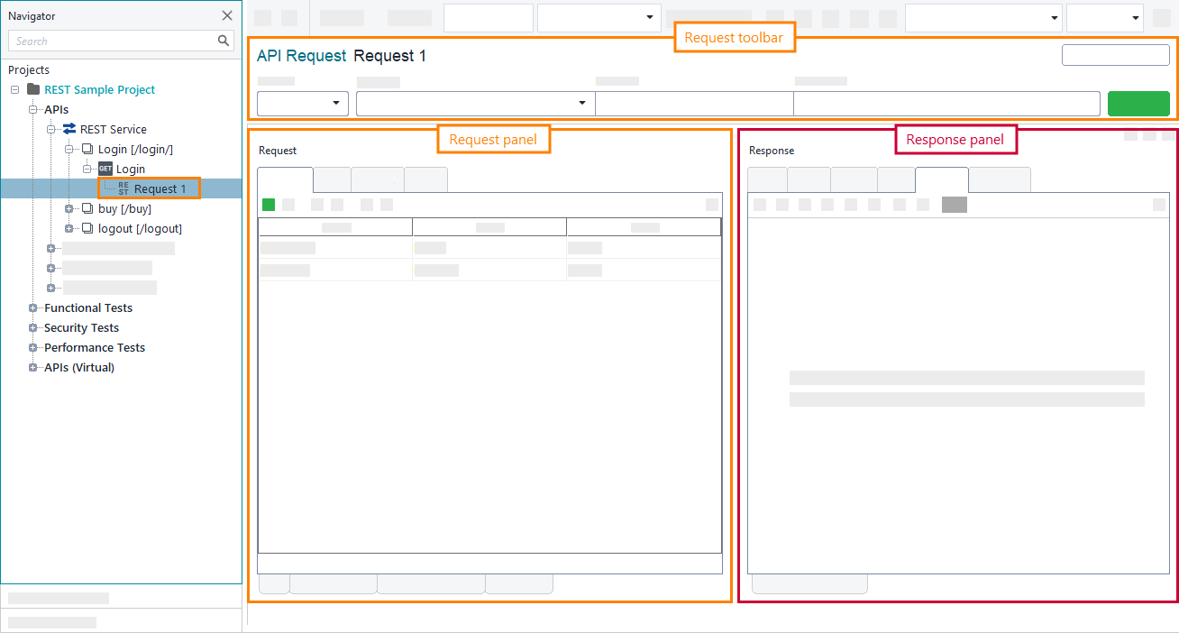 REST request editor overview