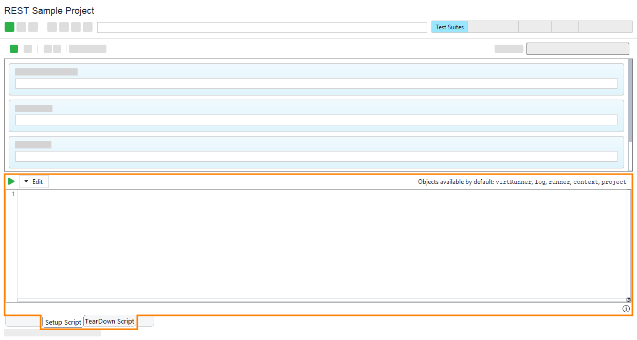 Setup Script tab
