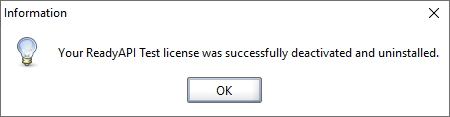 Message on deactivation success