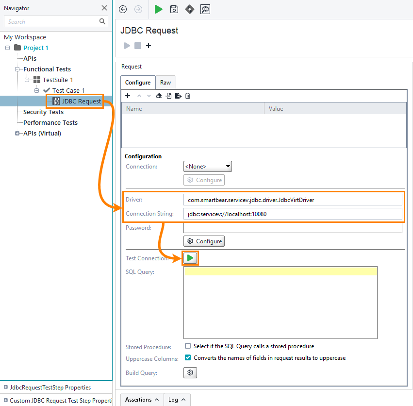 JDBC service virtualization and database testing: Test JDBC connection