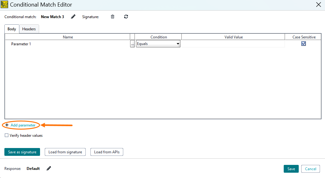 Adding Parameters