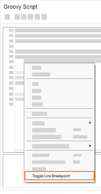 Groovy Script Debugging: Context menu