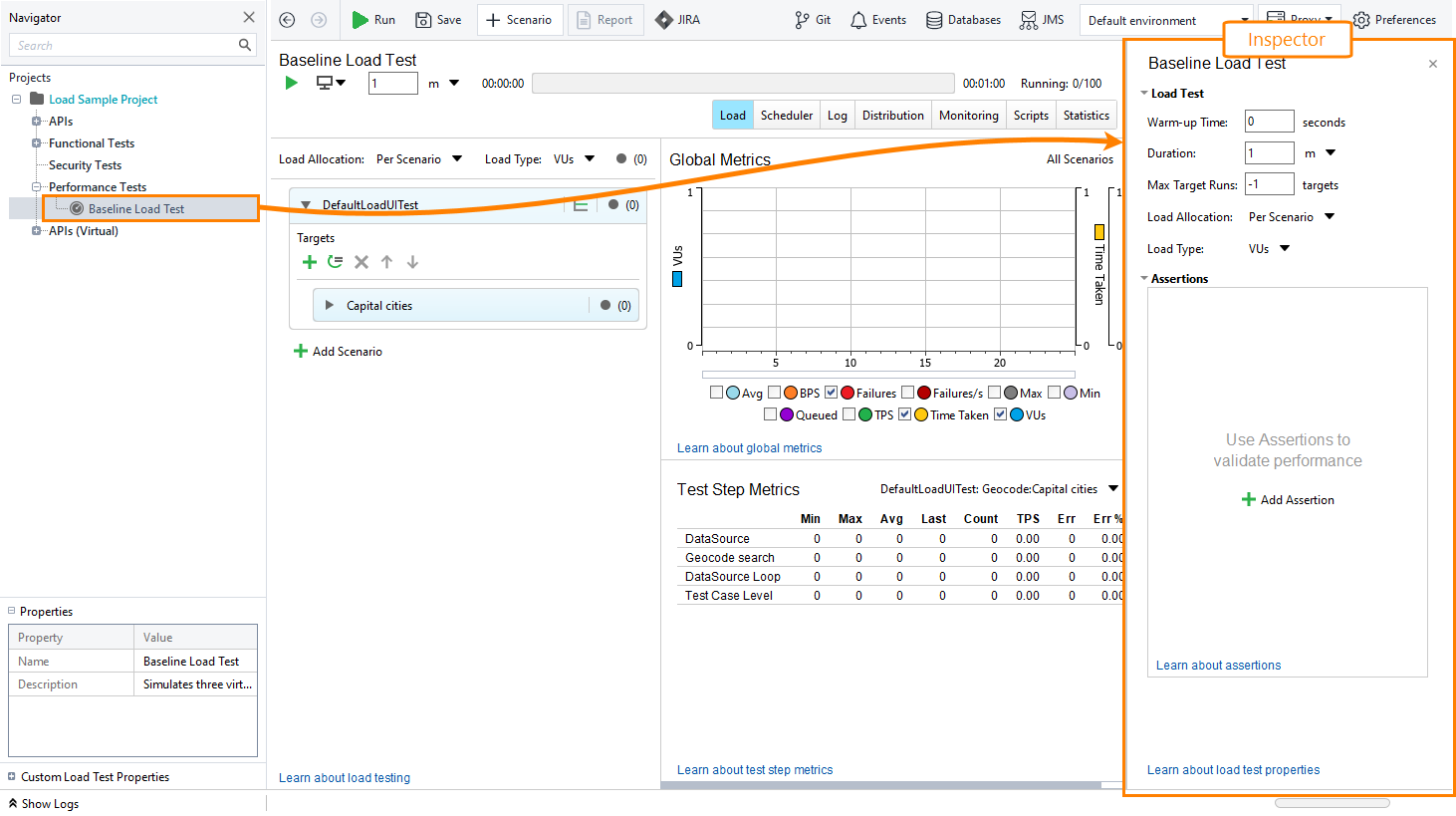 API load testing with ReadyAPI: The Load Test Inspector