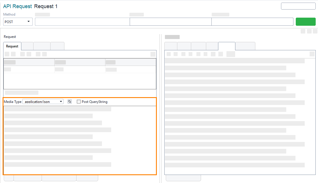 Configure REST request: Request body