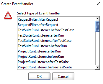 The Create EventHandler dialog