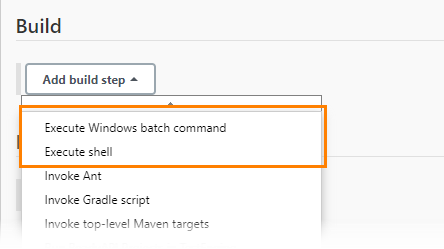 Execute batch command build step