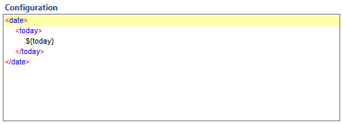 Template configuration panel Template configuration panel