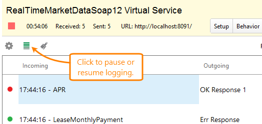 Service virtualization and API testing: Enable and disable logging Service virtualization and API testing: Enable and disable logging