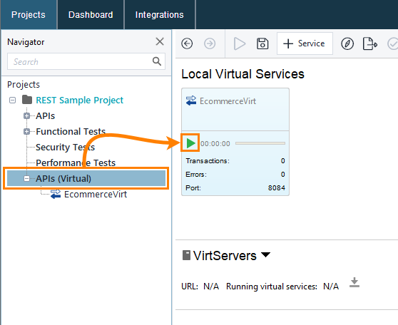 Integration with Selenium: Start virtual service