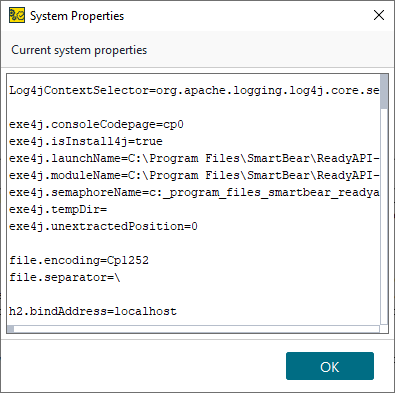 API testing with ReadyAPI: System Properties dialog API testing with ReadyAPI: System Properties dialog