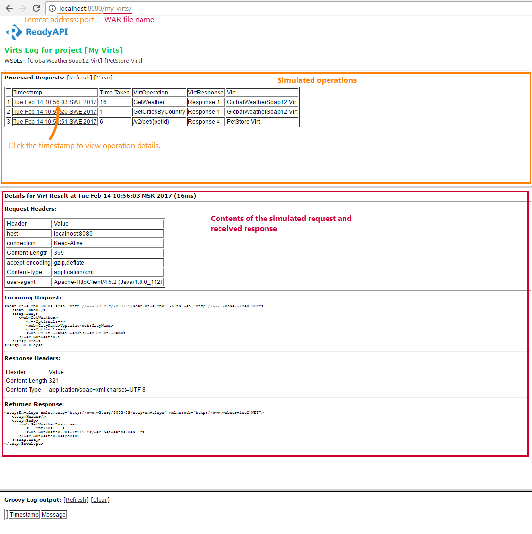 Service virturalization and API testing: WAR file in Tomcat