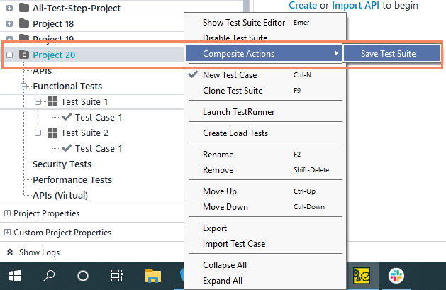 Save Test Suite