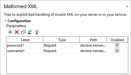 ReadyAPI: Configuring the malformed XML scan ReadyAPI: Configuring the malformed XML scan