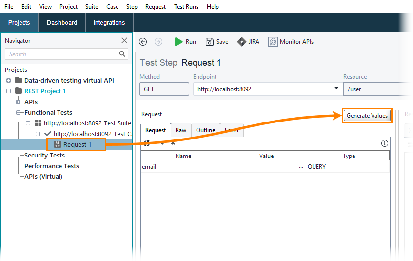 ReadyAPI: Generating values
